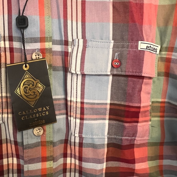 ETNIES CALLOWAY CLASSICS PLAID BUTTON SHIRT SZ YTH XL - Picture 4 of 5